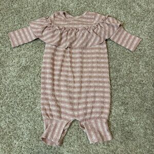 Isobella + Chloe Pink Ruffle Baby Romper